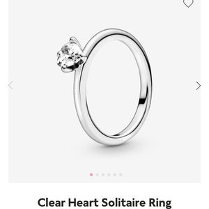 Pandora Clear Heart Solitaire Ring